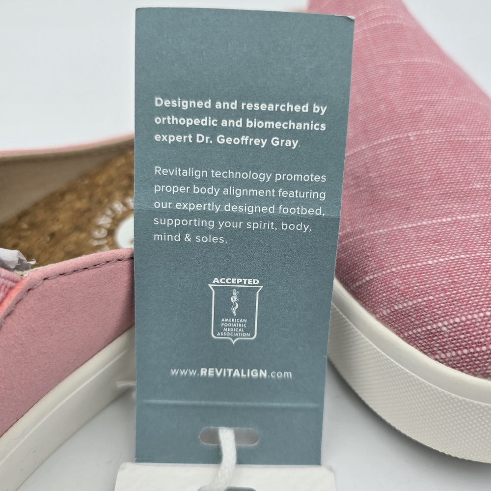 NWT Revitalign Esplande Tex Canvas Slip-On Clogs, Pen Red (Pink), Women's 7B - Picture 5 of 16